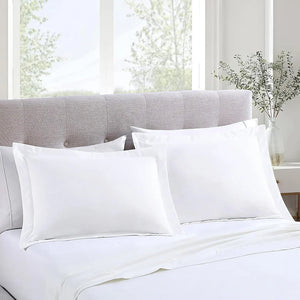 Majestic Solid Cotton pillowcases - White
