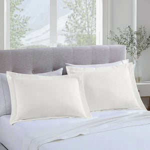 Majestic Solid Cotton pillowcases - Off White