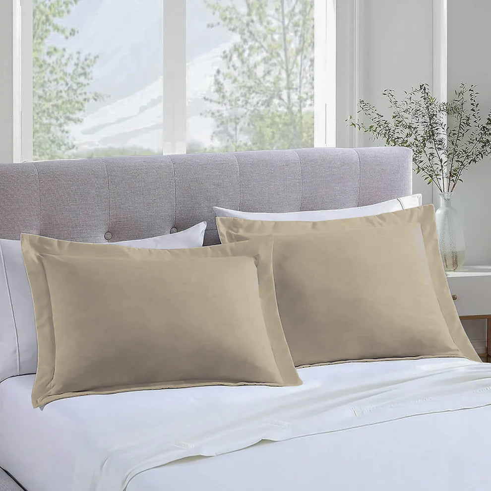 Majestic Solid Cotton pillowcases - Gold
