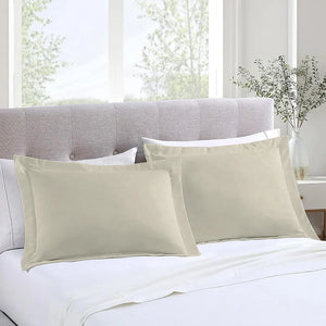 Majestic Solid Cotton pillowcases - Platinum