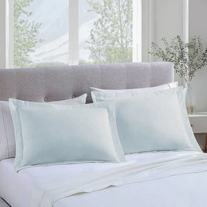 Majestic Solid Cotton pillowcases - Light Blue