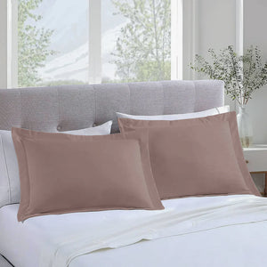 Majestic Solid Cotton pillowcases - Mauve