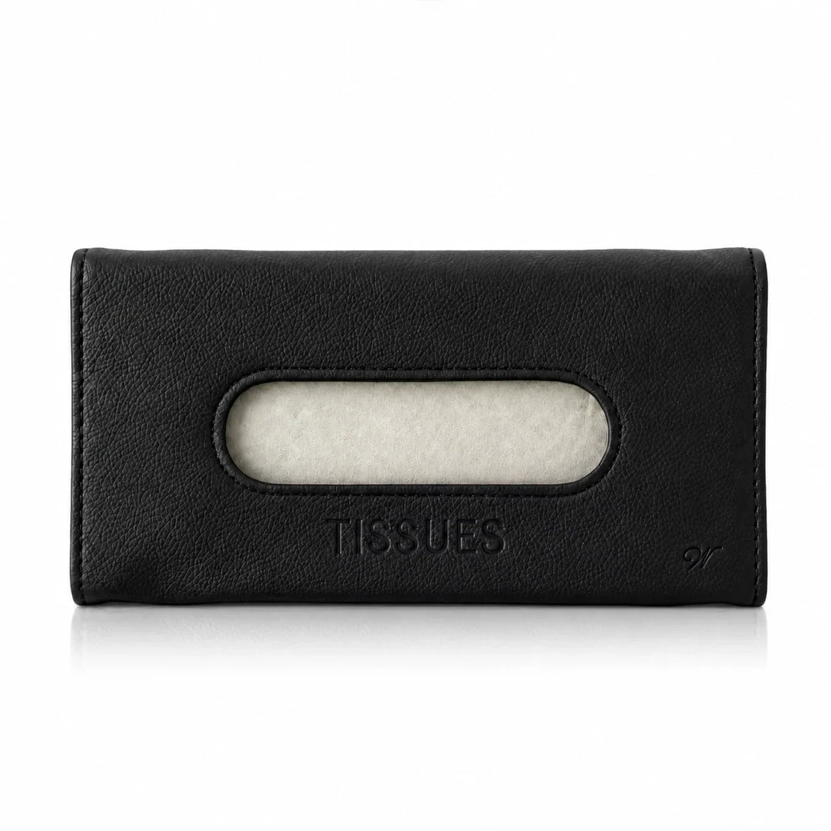 Black leatherette car tissue holder from the Tefillas Haderech gift set