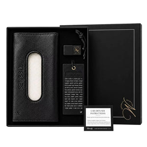 Leather Tefillas Haderech Keychain Diffuser Gift Set