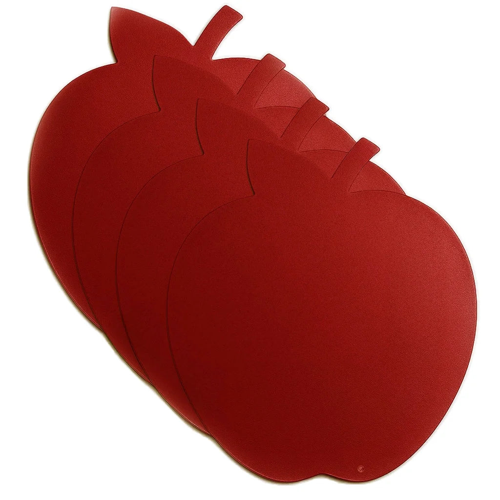 Deep Red apple leather charger plate from Waterdale Collection for the holiday table