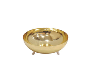 Gold Bowl on Legs Marble Legs, 10