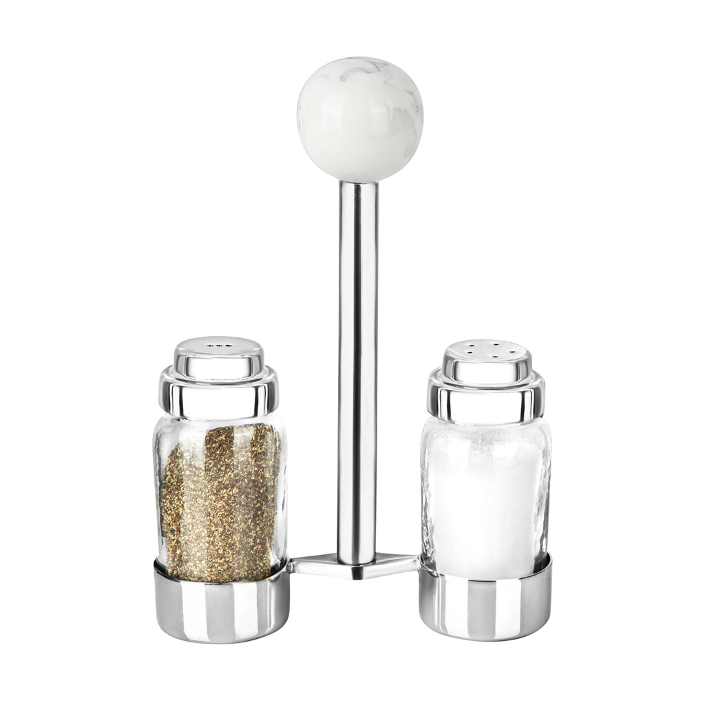 Salt and Pepper Shaker with Ball Detail- 5"L