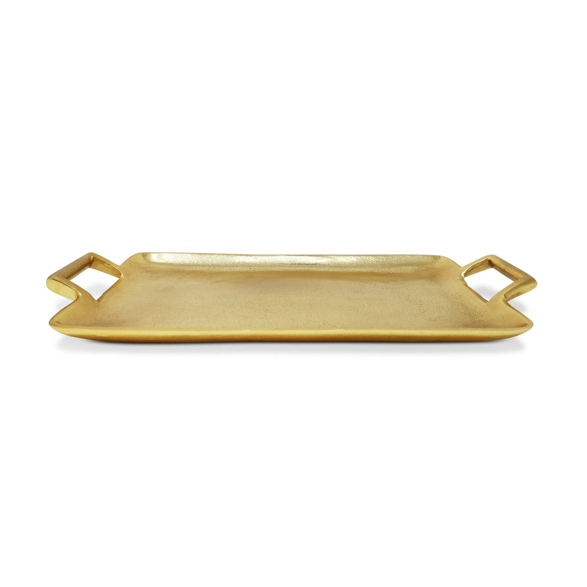 Gold Rectangle Serving Tray with Handles