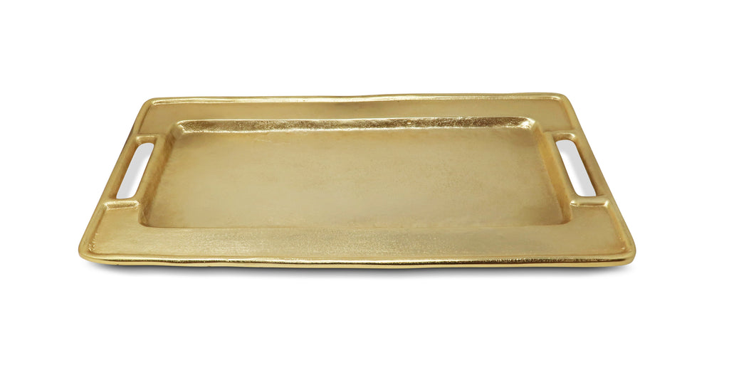 Gold Rectangle Serving Tray