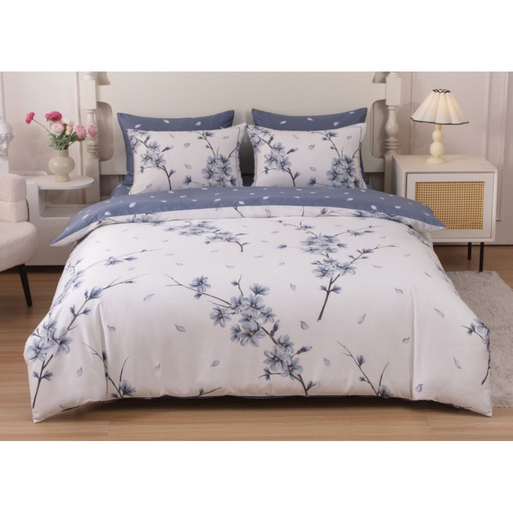 Sakura Mist Blue Duvet Cover Bedding Set