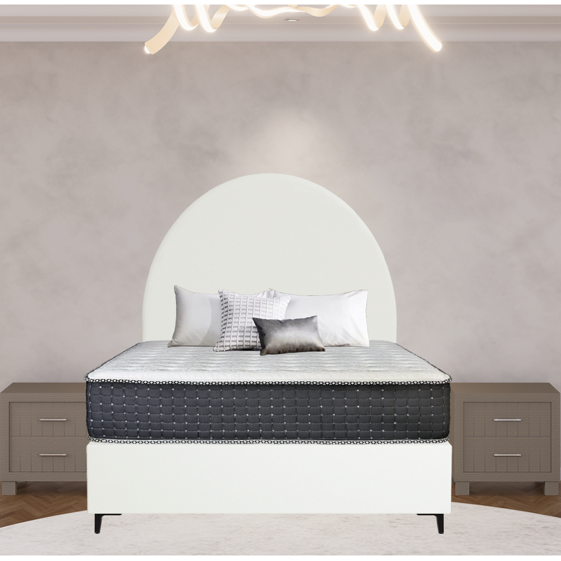 Sphere Skyline Bed and Headboard