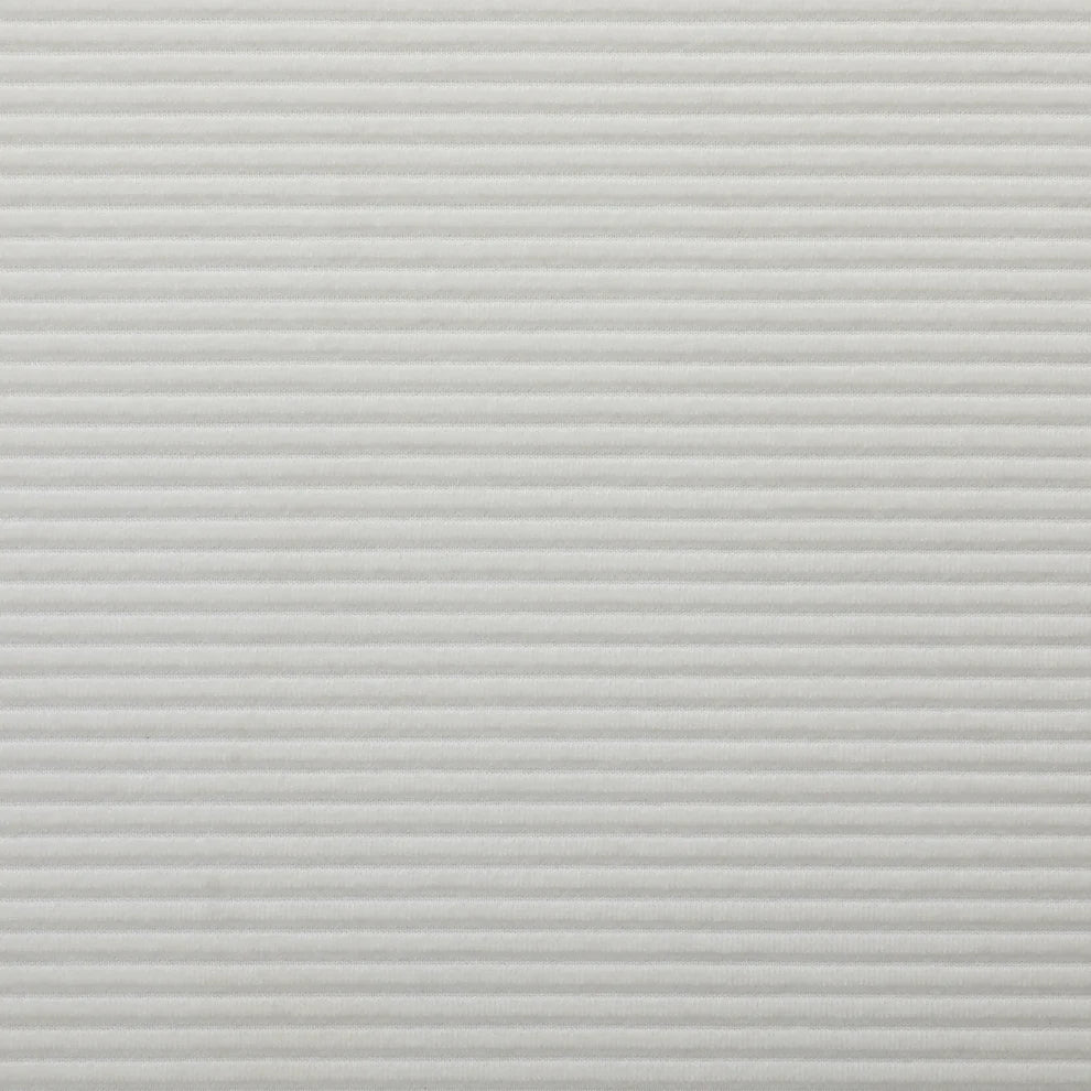 Velvet White Ribbed Tablecloth