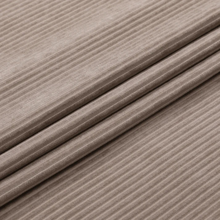 Velvet Taupe Ribbed Tablecloth