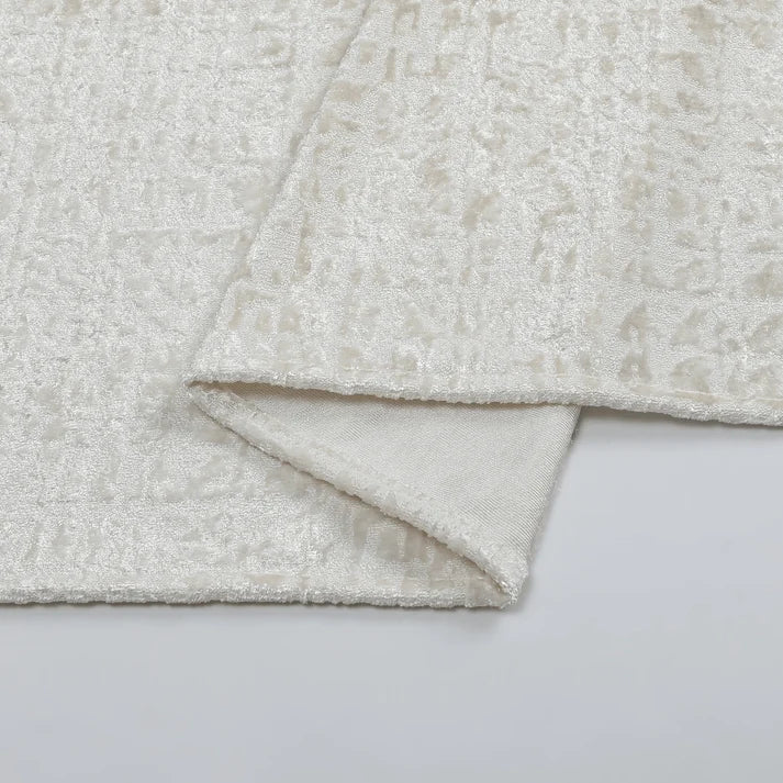 Velvet Patina Pearl White Tablecloth