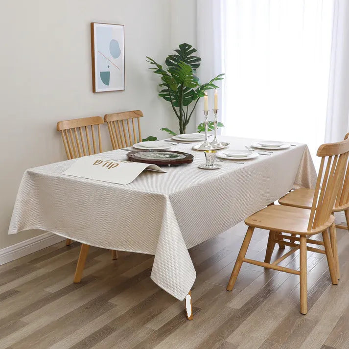 Jacquard Flagstone Gold Tablecloth