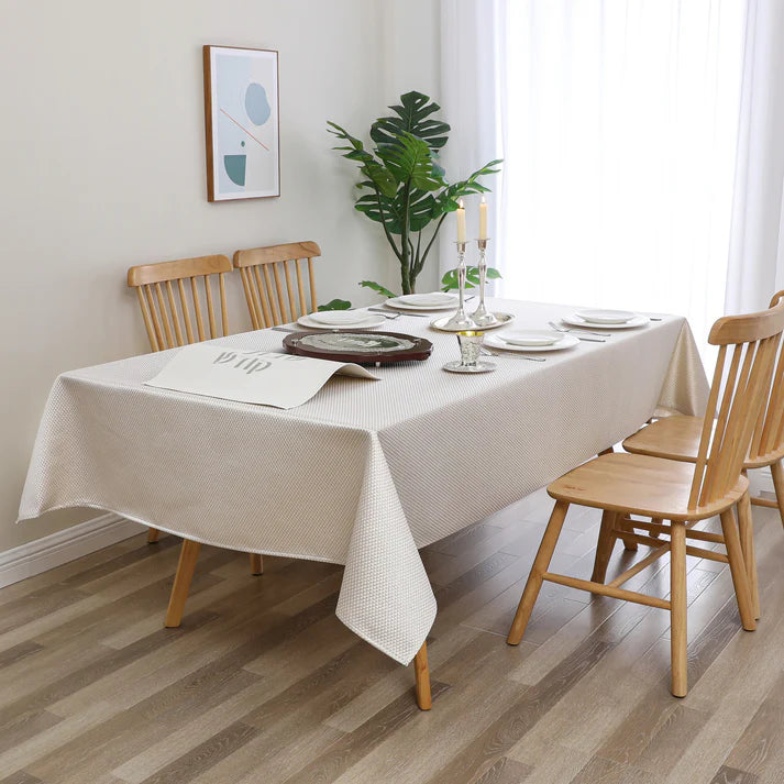 Jacquard Flagstone Gold Tablecloth