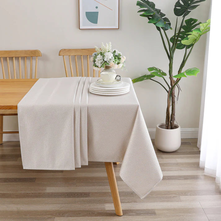 Jacquard Flagstone Gold Tablecloth