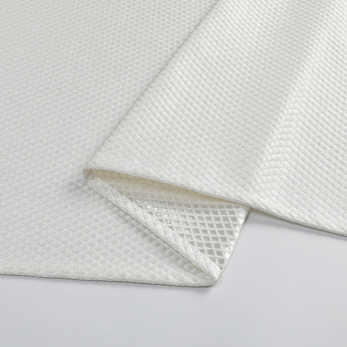 Jacquard Flagstone White Tablecloth
