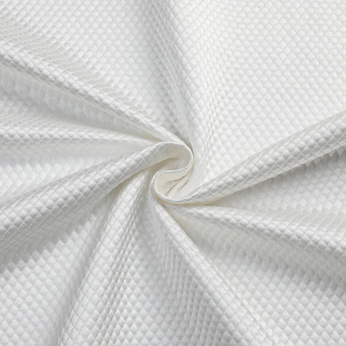 Jacquard Flagstone White Tablecloth