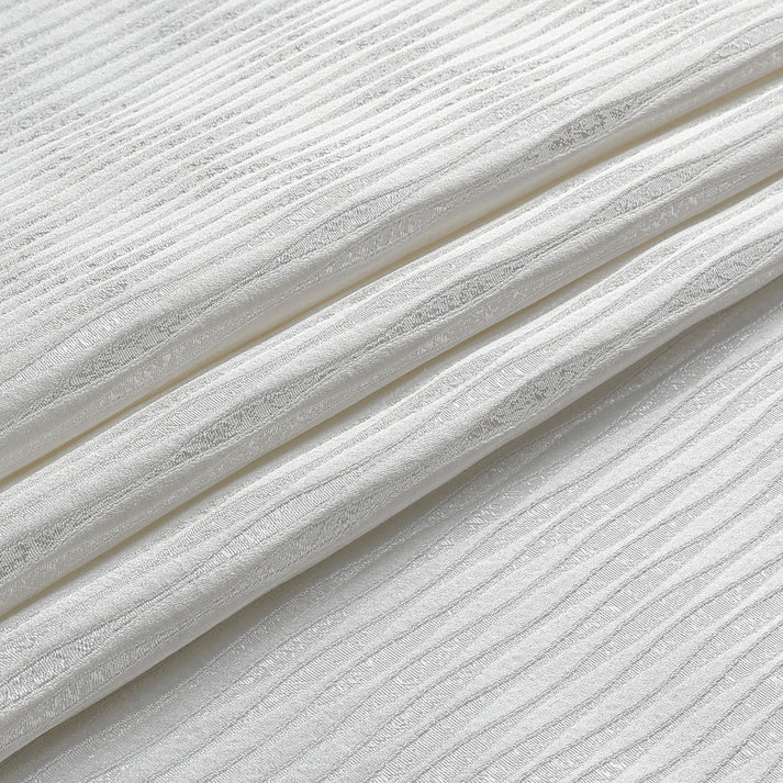 Jacquard Oceana Waves White Tablecloth