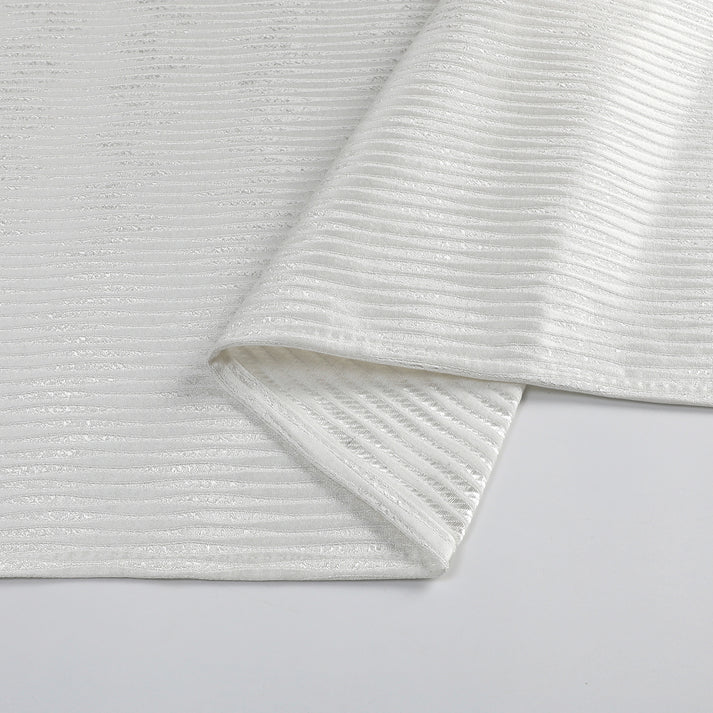 Jacquard Oceana Waves White Tablecloth
