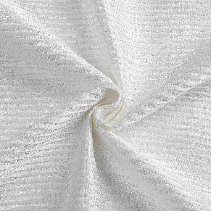 Jacquard Oceana Waves White Tablecloth