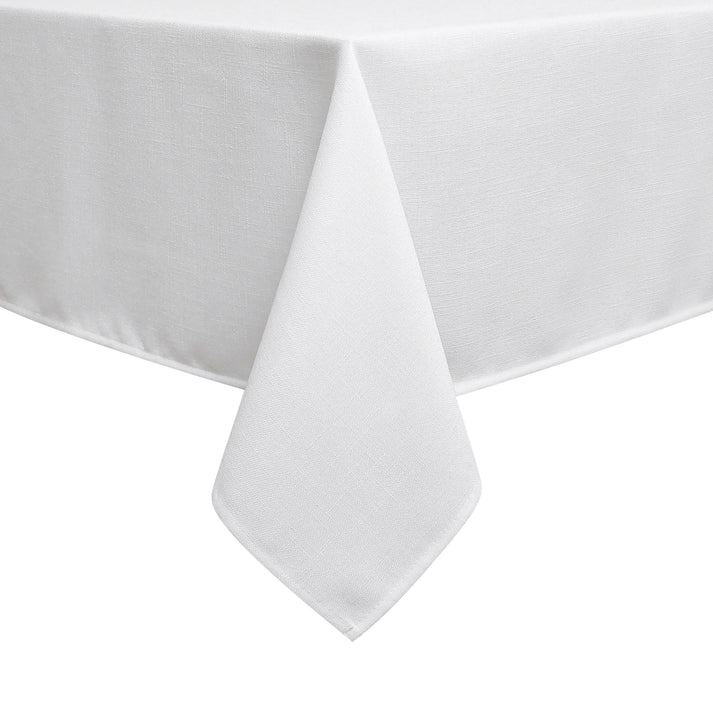 Linen Look Harvest Weave White Tablecloth or Liner