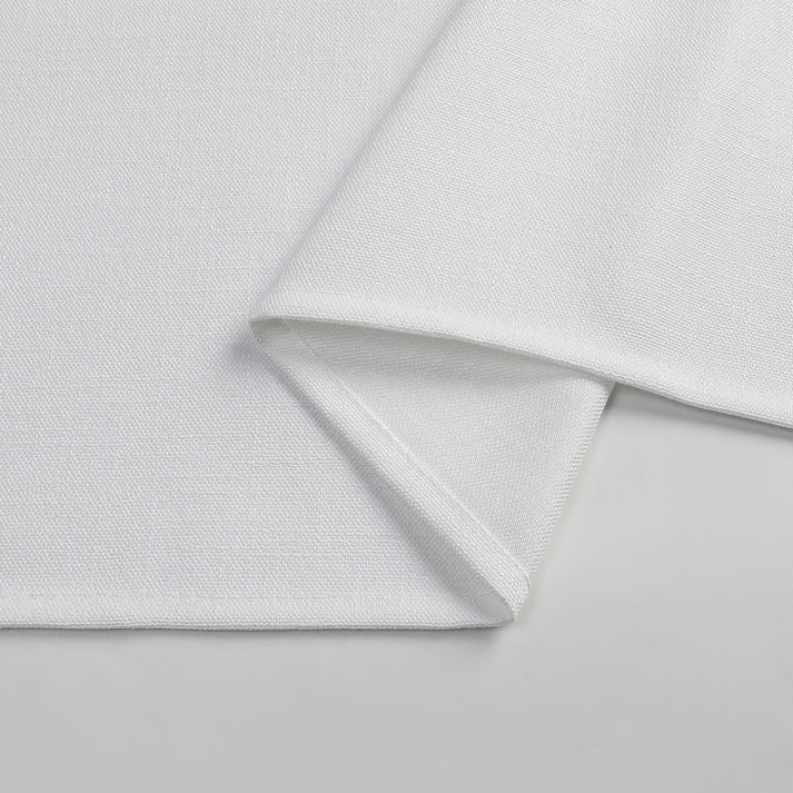 Linen Look Harvest Weave White Tablecloth or Liner