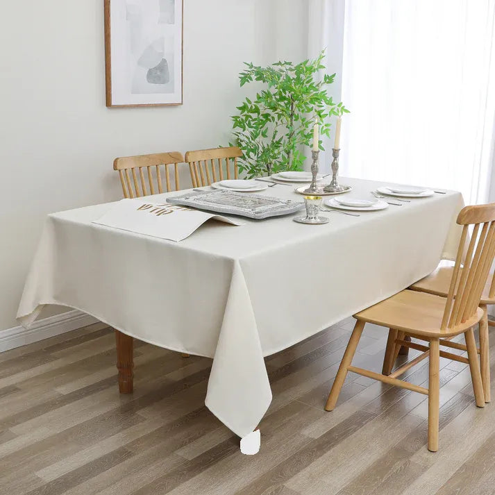 Linen Look Harvest Weave Beige Tablecloth or Liner