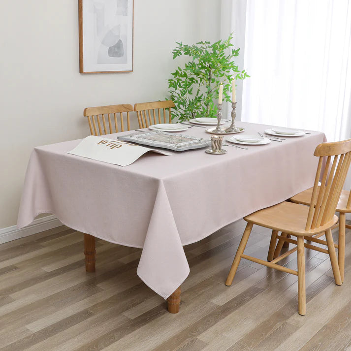 Linen Look Harvest Weave Rose Tablecloth or Liner