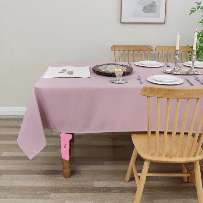 Linen Look Harvest Weave Blush Tablecloth or Liner