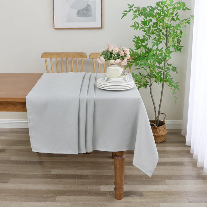Linen Look Harvest Weave Mint Tablecloth or Liner