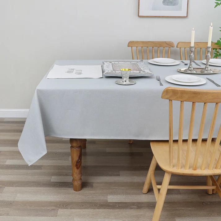 Linen Look Harvest Weave Mint Tablecloth or Liner