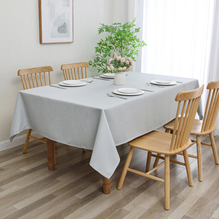 Linen Look Harvest Weave Mint Tablecloth or Liner