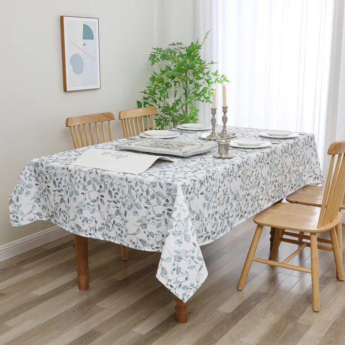 Harvest Weave Aqua Tablelcoth
