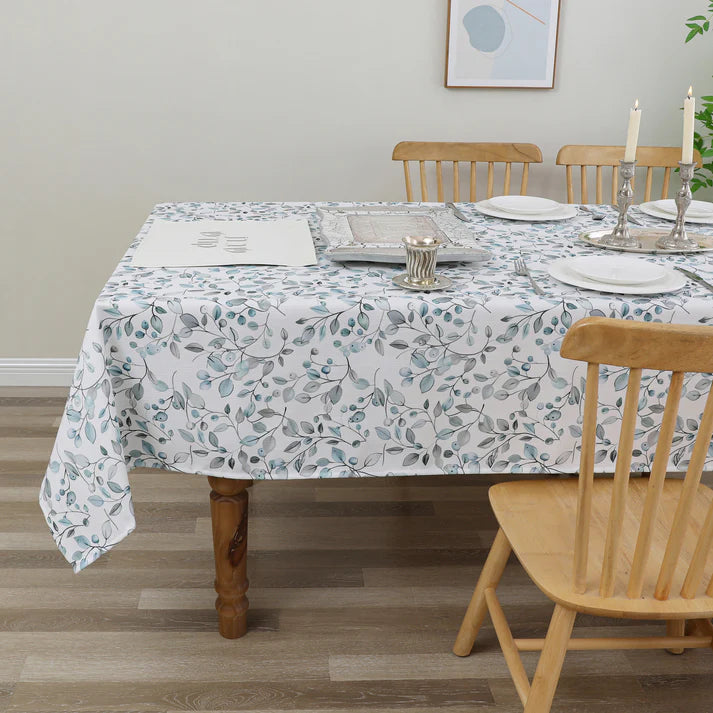 Harvest Weave Aqua Tablelcoth
