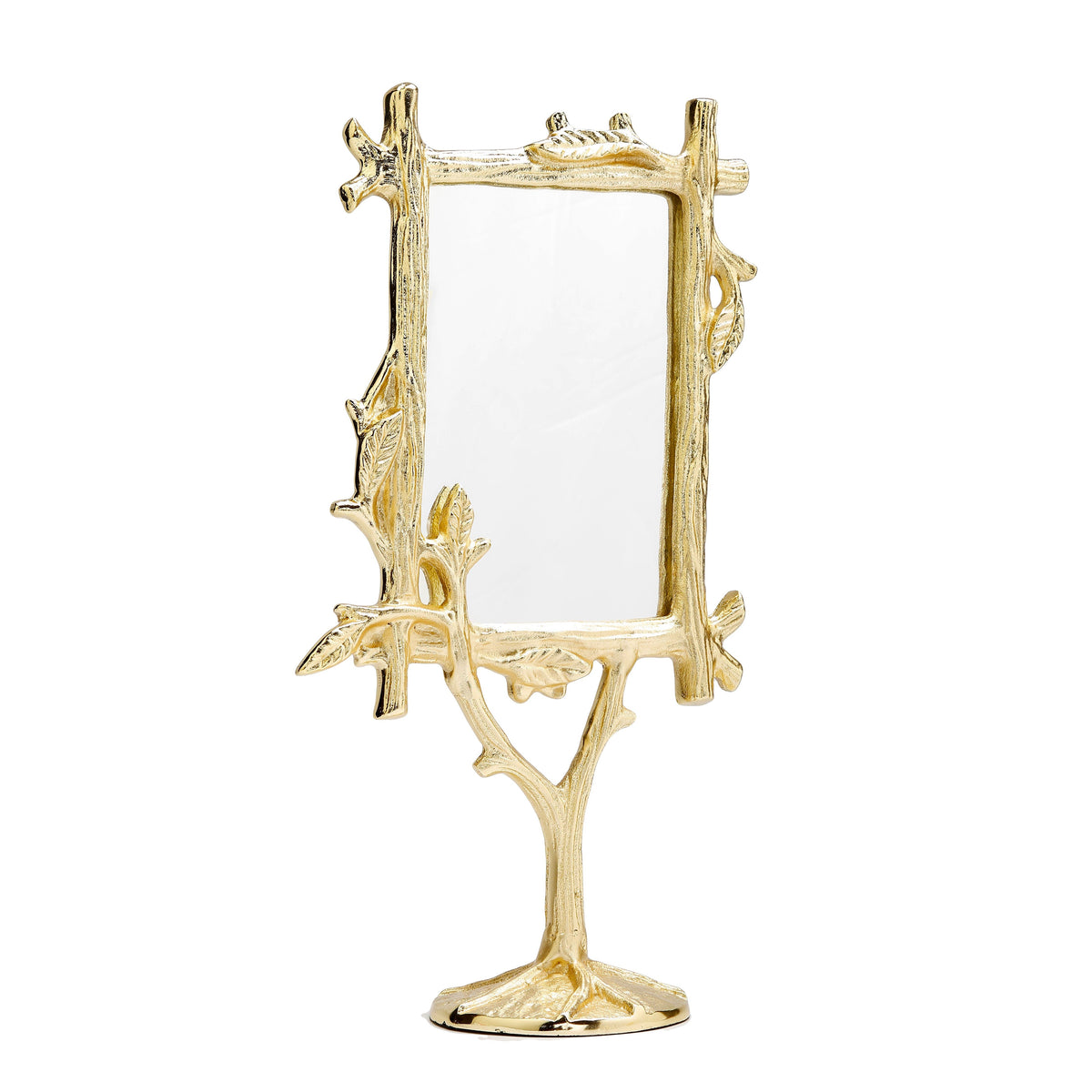 Gold Branch Design Table Mirror