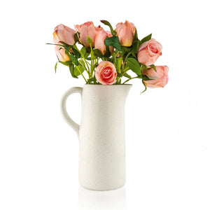 Blush Rose Faux Floral Pitcher