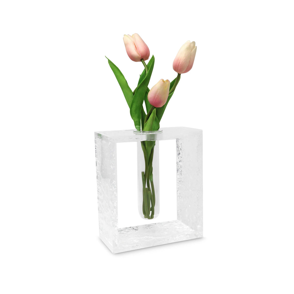 Acrylic Vase with Tube Inlay