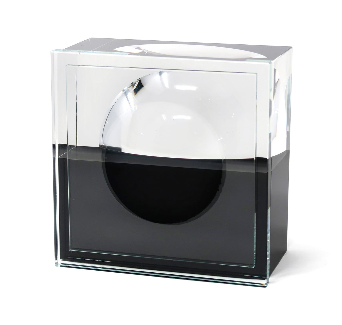 Shallow Black Clear Shallow Bowl