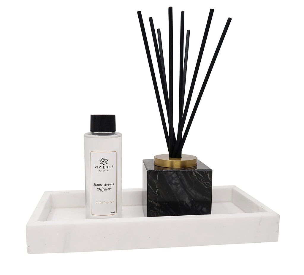 Black Marble Reed Diffuser, "Lily of the Valley" Scent