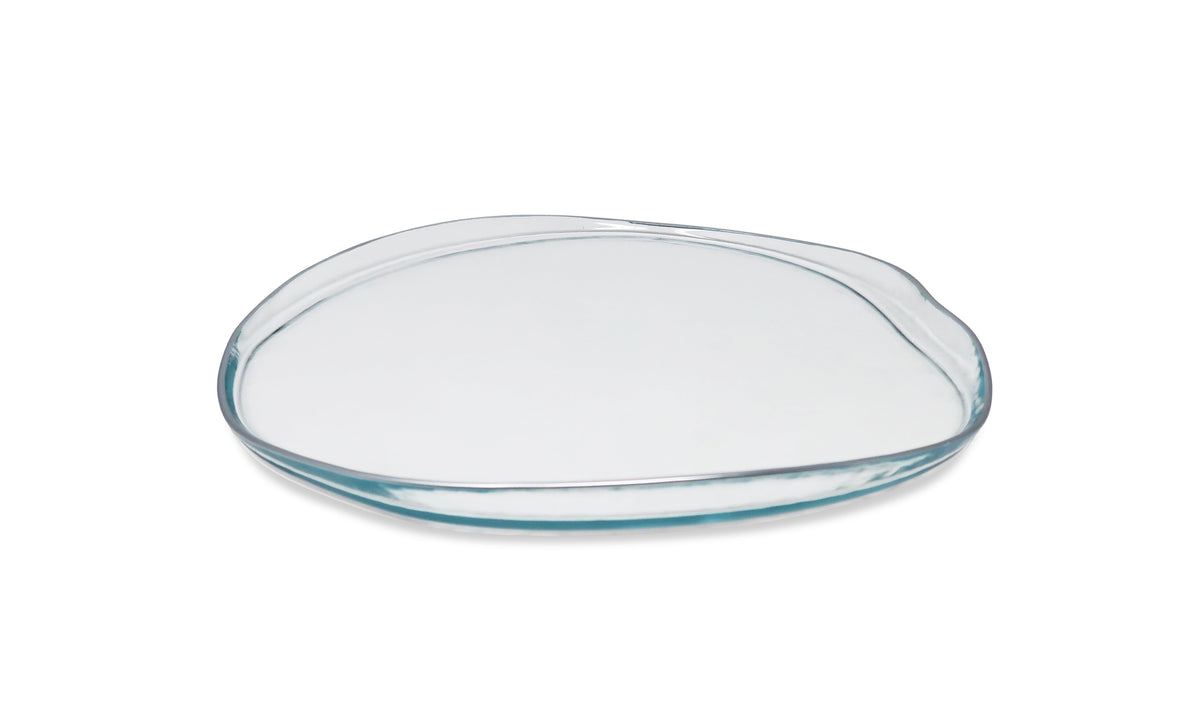 Set of 4 Organic Shaped Plates with Colored Wall