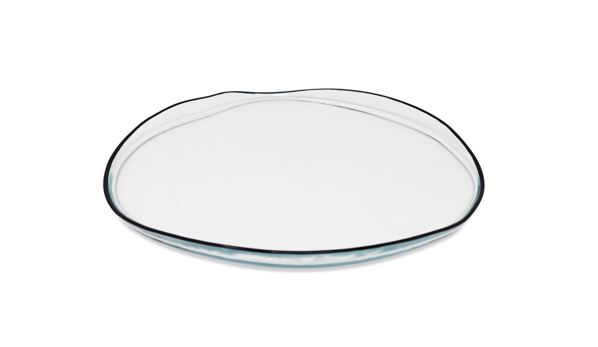 Set of 4 Organic Shaped Plates with Colored Wall