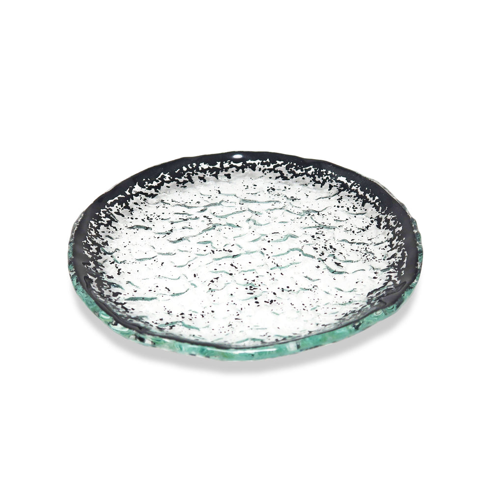 Set of 4 Plates with Scattered Black Design