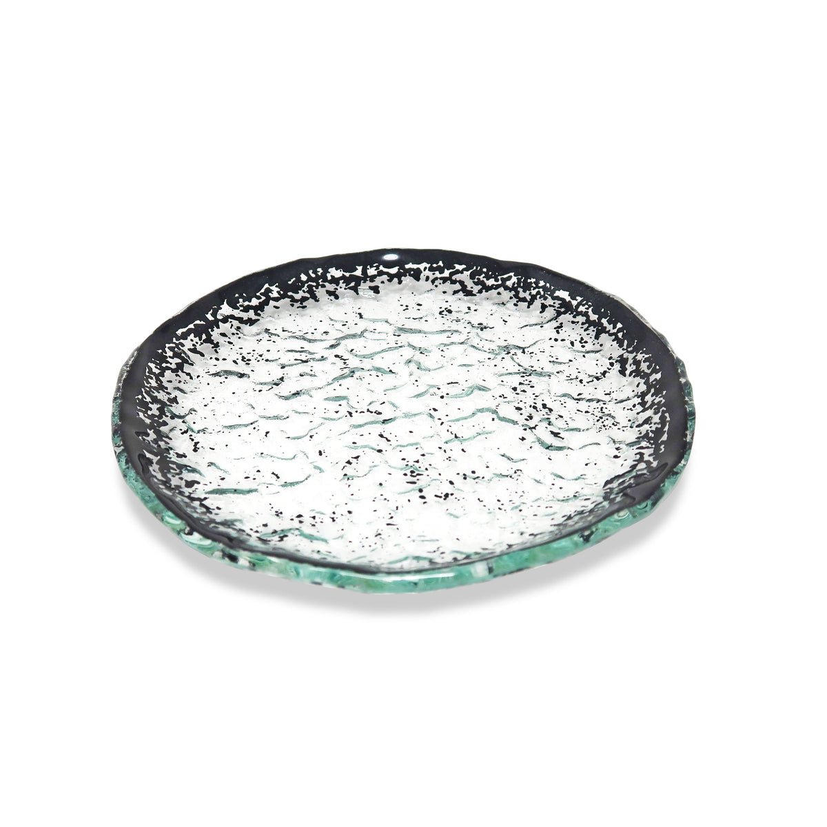 Set of 4 Plates with Scattered Black Design