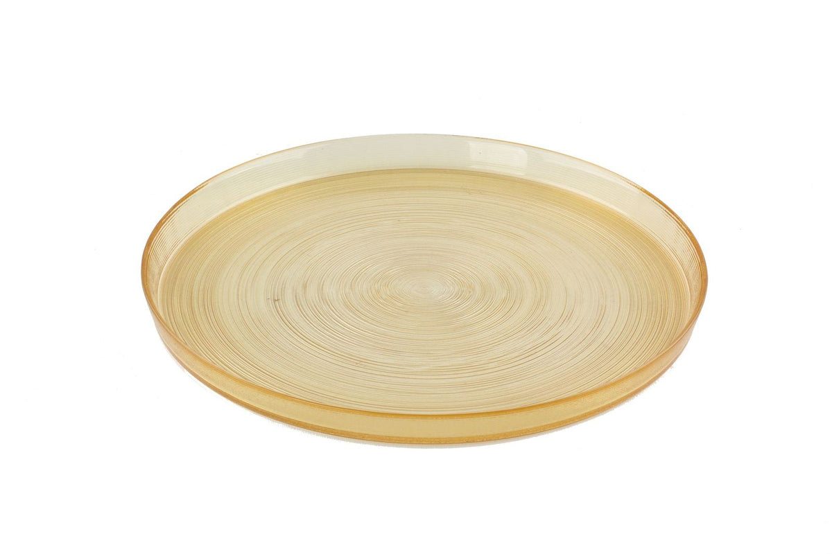Set of 4 Chargers with Up Wall and Gold Rim