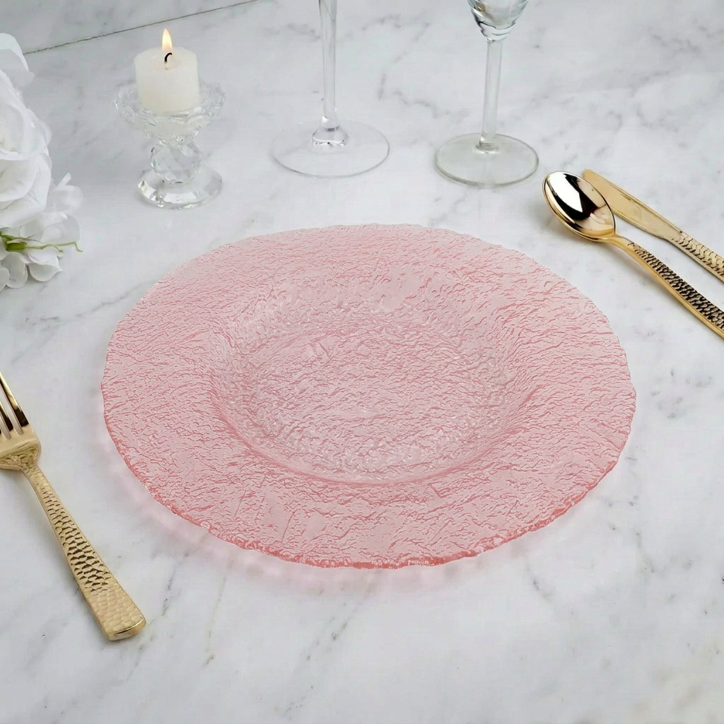 Set of 4 Textured 12.5"D Chargers (3 Colors Available)