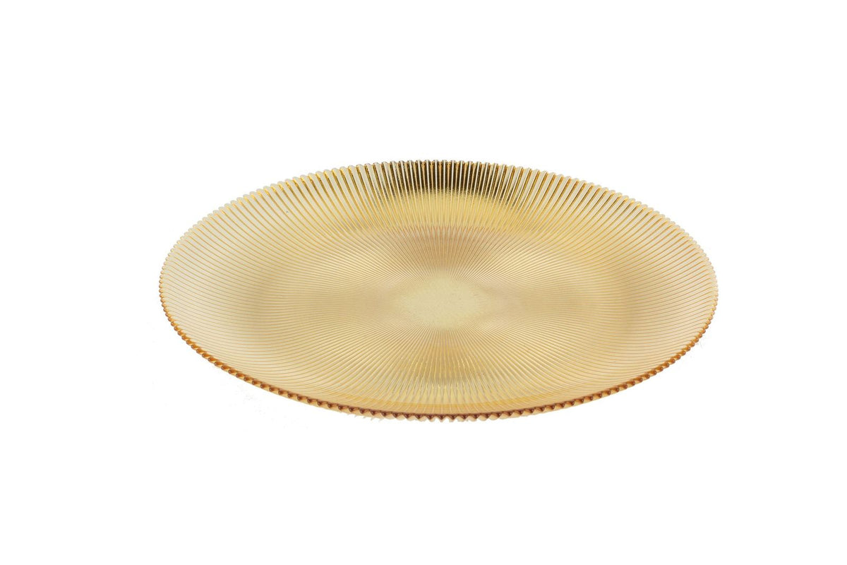 Set of 4 Ribbed Chargers -12.5"D (3 Colors Available)