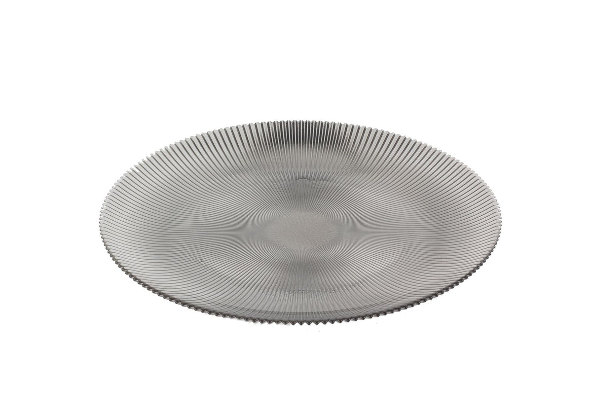 Set of 4 Ribbed Chargers -12.5"D (3 Colors Available)