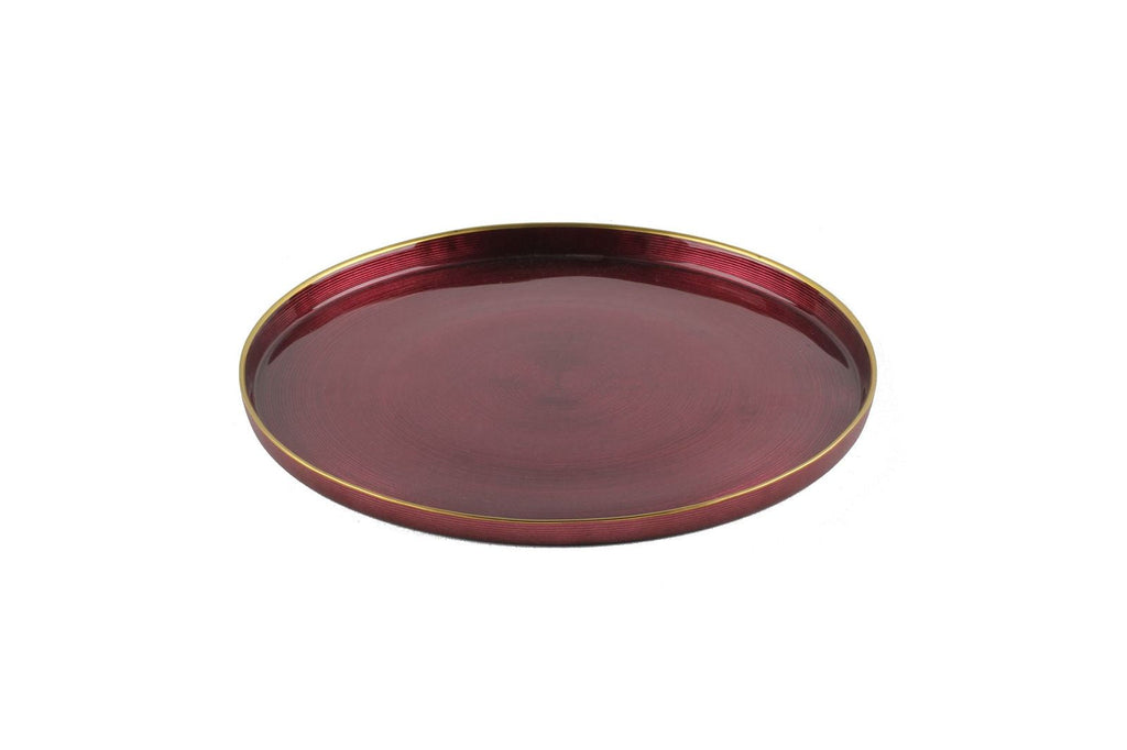 Set of 4 Chargers with Up Wall and Gold Rim
